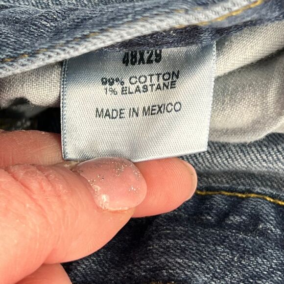 The Foundary Jeans 48x29 Classic Wash Denim Relaxed Fit Roomy Straight Leg Pants - Picture 10 of 11